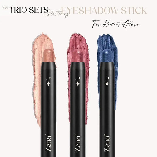 Sparkle Trio: 3-Piece Glitter Cream Eyeshadow Stick Set